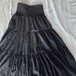 Elegant Black Tiered Skirt